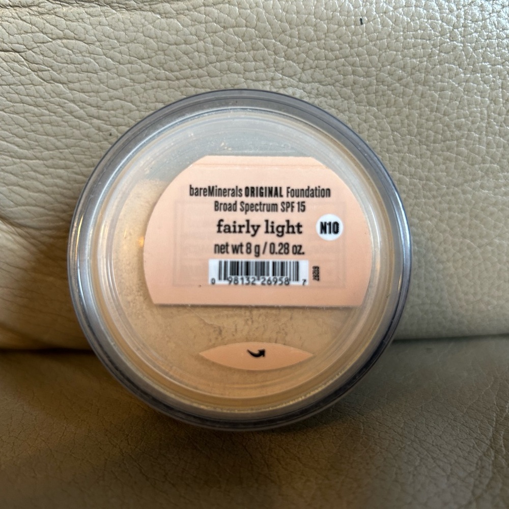 bareMinerals Original Foundation *FAIRLY LIGHT N10* SPF 15 Full 8g / 0.28oz NEW